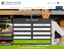 Tablet Screenshot of citizensgeneral.com